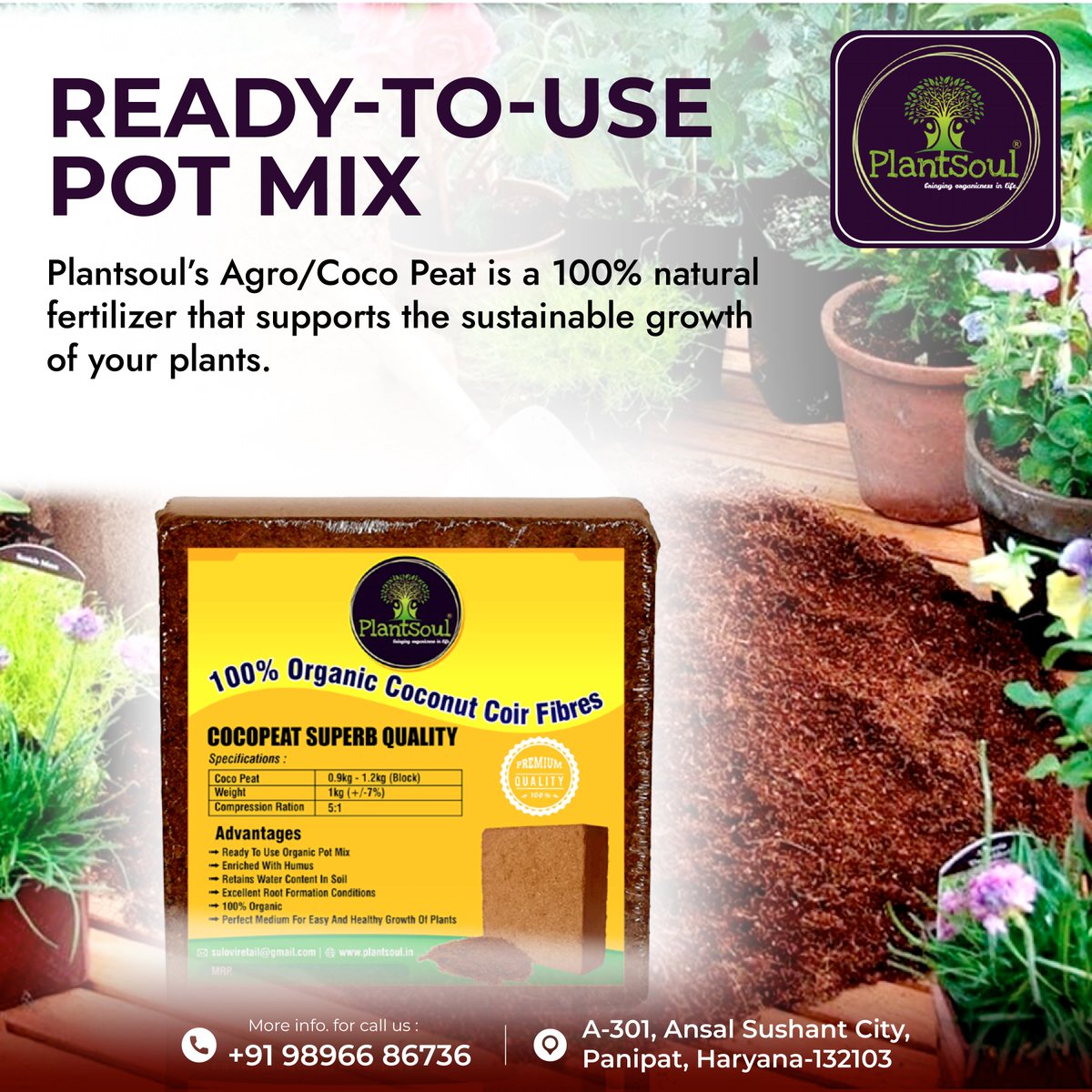 PlantSoul3's tweet photo. Healthy plants are happy plants. Make your home environment happy and blossom with Plantsoul natural fertilizers that promote sustainable growth of your plants.
📞Contact us: +91 9896686736
#Plantsoul #gardening #cocopeat #Nursery #agriculture #organicfarming #cocopeatblock https://t.co/uyXOzyyZGB