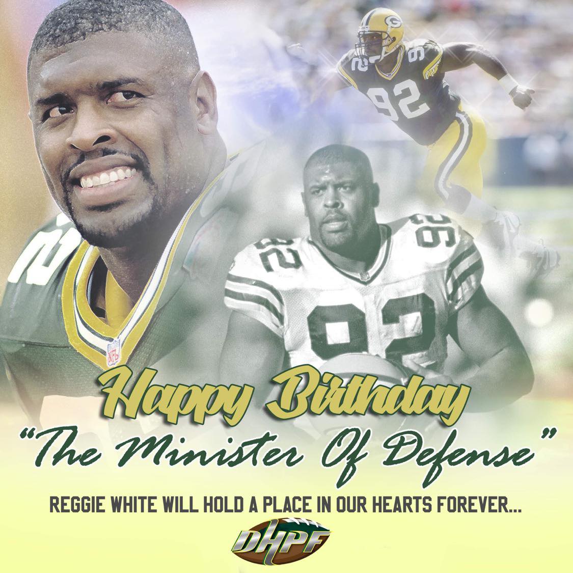 Happy heavenly birthday to Reggie White AKA the minister of defense and of course Reggie Clause. 