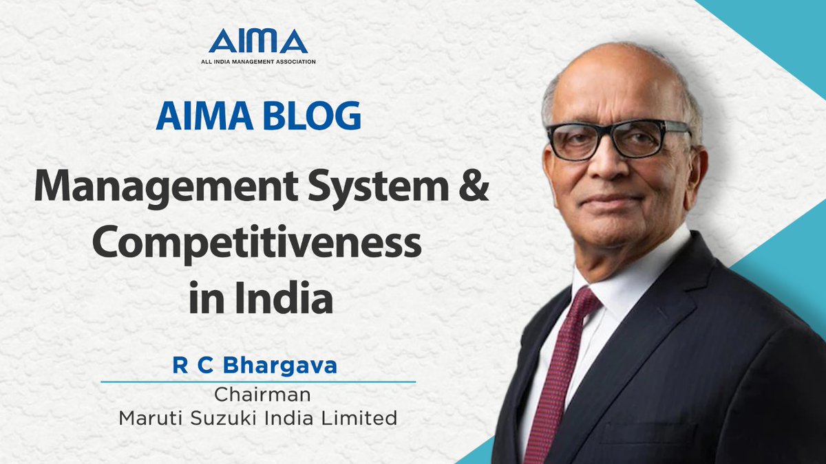 aimaindia's tweet photo. If Indian companies want to be a part of the global competition they have to change their management style says #RCBhargava, Chairman, @Maruti_Corp.
Read the Blog to know more- https://t.co/ONdlwrmaDR
#AIMABLOG #RCBhargava #ManagementSystem https://t.co/LikOeCqHpC