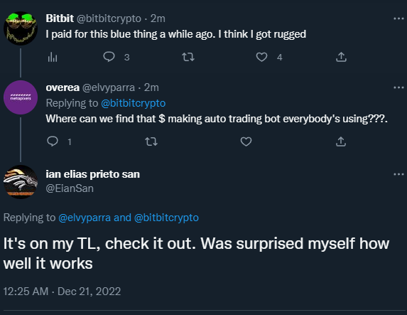 bitbitcrypto's tweet photo. And look at these two cukcs still pop up instantly under every tweet I send https://t.co/PJvEhvCKLw