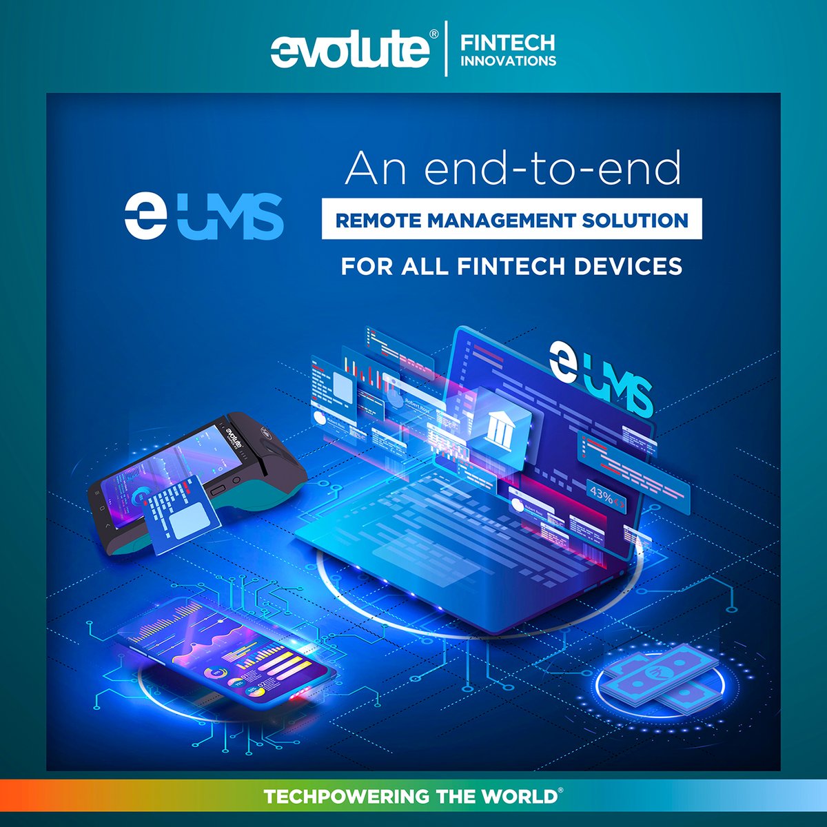 evolute_fintech's tweet photo. For all Fintech devices as well as mobile devices that need to be managed inside an enterprise, eUMS is an end-to-end remote management solution. https://t.co/u5ZlVXGxWo