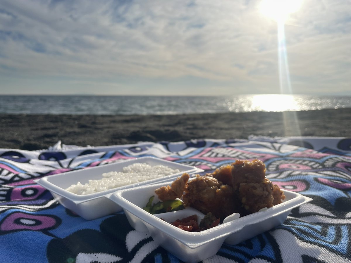 富士山と海を見ながら