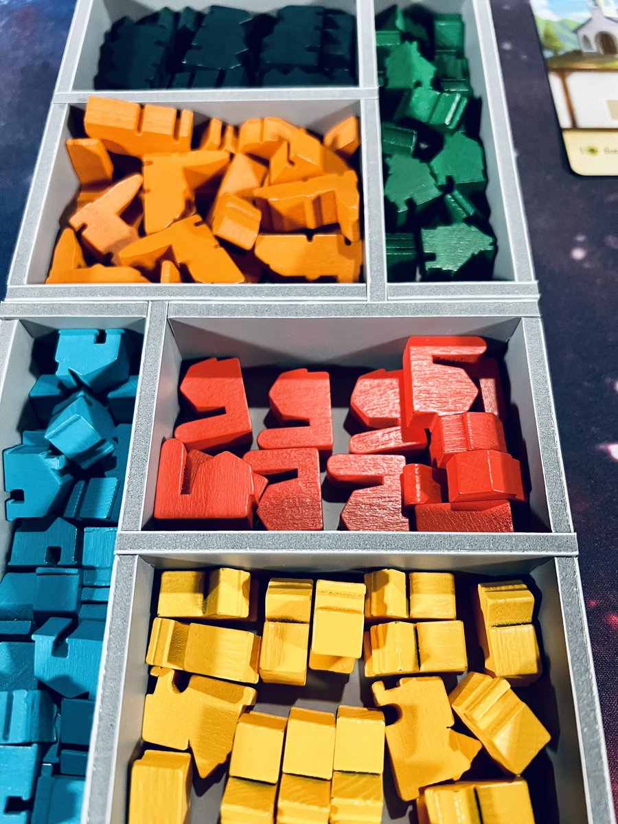 Day 353: Tiny Towns from <a href="/alderac/">Alderac</a> never a dull moment with this game with plenty of building combos and never knowing resource order it’s quick and fun to play when you need a puzzle that won’t burn your brain either. #tinytowns #aeg #gameaday