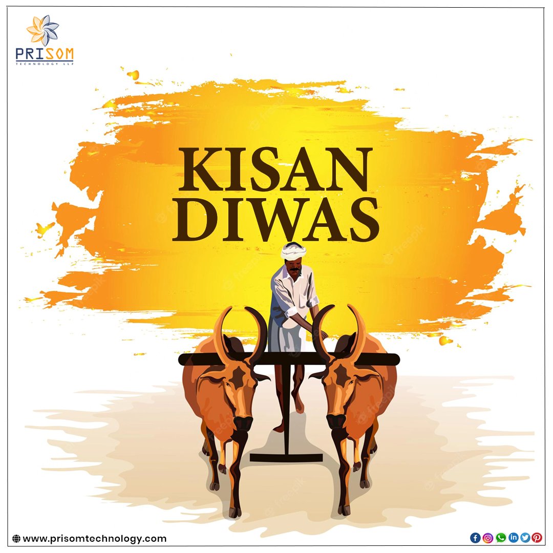 “Jai Jawan, Jai Kisan!!! Desh ki mitti ko apne khoon pasene se jo seenche woh hai kisan!!!”
#kisandiwas #kisan #farmers #indianagriculture #agriculture #farmer #farming  #prisom #prisomtechnologyllp #softwarecompany #Softwaredevelopment #softwaredevelopmentcompany #ahemdabad