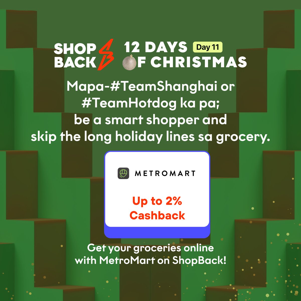 shopbackph's tweet photo. Ay akala ko sarili ang inuuna...😂

That's why you need not stress yourself about long queues in the groceries. Order your grocery online and enjoy 2% cashback with MetroMart through ShopBack!

#ShopBackForTheWins 
#MetroMart https://t.co/feLkqqz6Ht