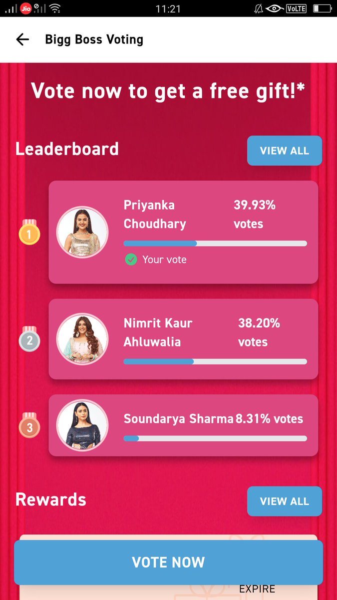 naughty_piu_rai's tweet photo. @albelaindian Guys #PriyankaChaharChoudhary Ke votes percentage decrease hote ja rhe hai...aur nimrit ke badhte chle ja rhe h #MyGlamm  Wale pta nhi kya kr rhe hai https://t.co/rY6RKsJx4Y