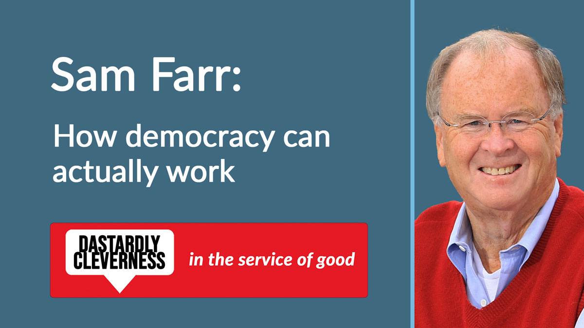 DastardlyClever's tweet photo. NEW POD: Yes, democracy can still work, as former Congressman Sam Farr knows well: he tells @scritchley great stories from 44 years of getting good things done. Hear it on any podcast app or at https://t.co/VYP1EtQAQp https://t.co/1JoQs5waIi