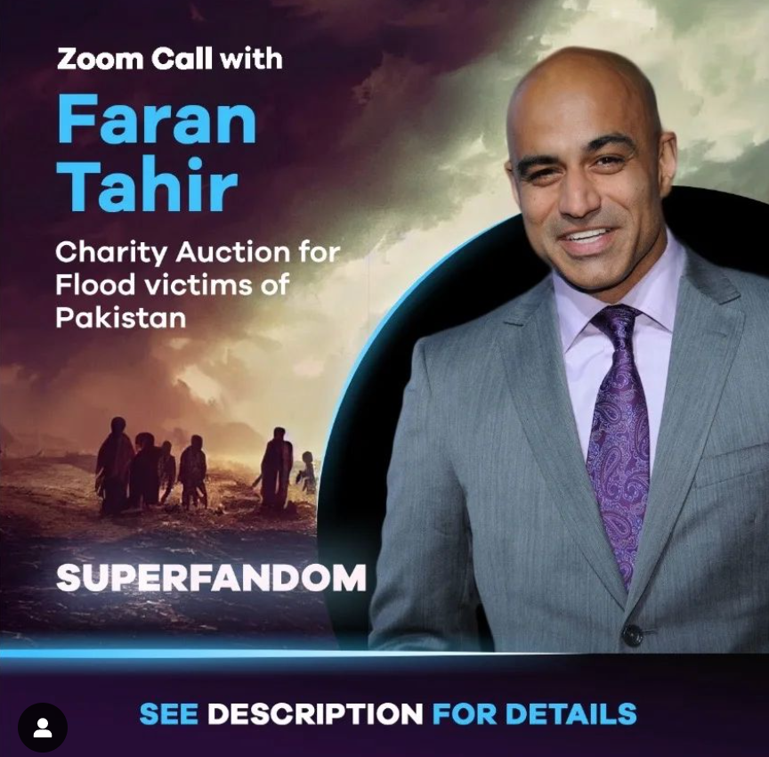 We're pleased to have the support of these amazing personalities for the charity auction for the flood victims of Pakistan. Help us help them back on their feet, auction going live soon.