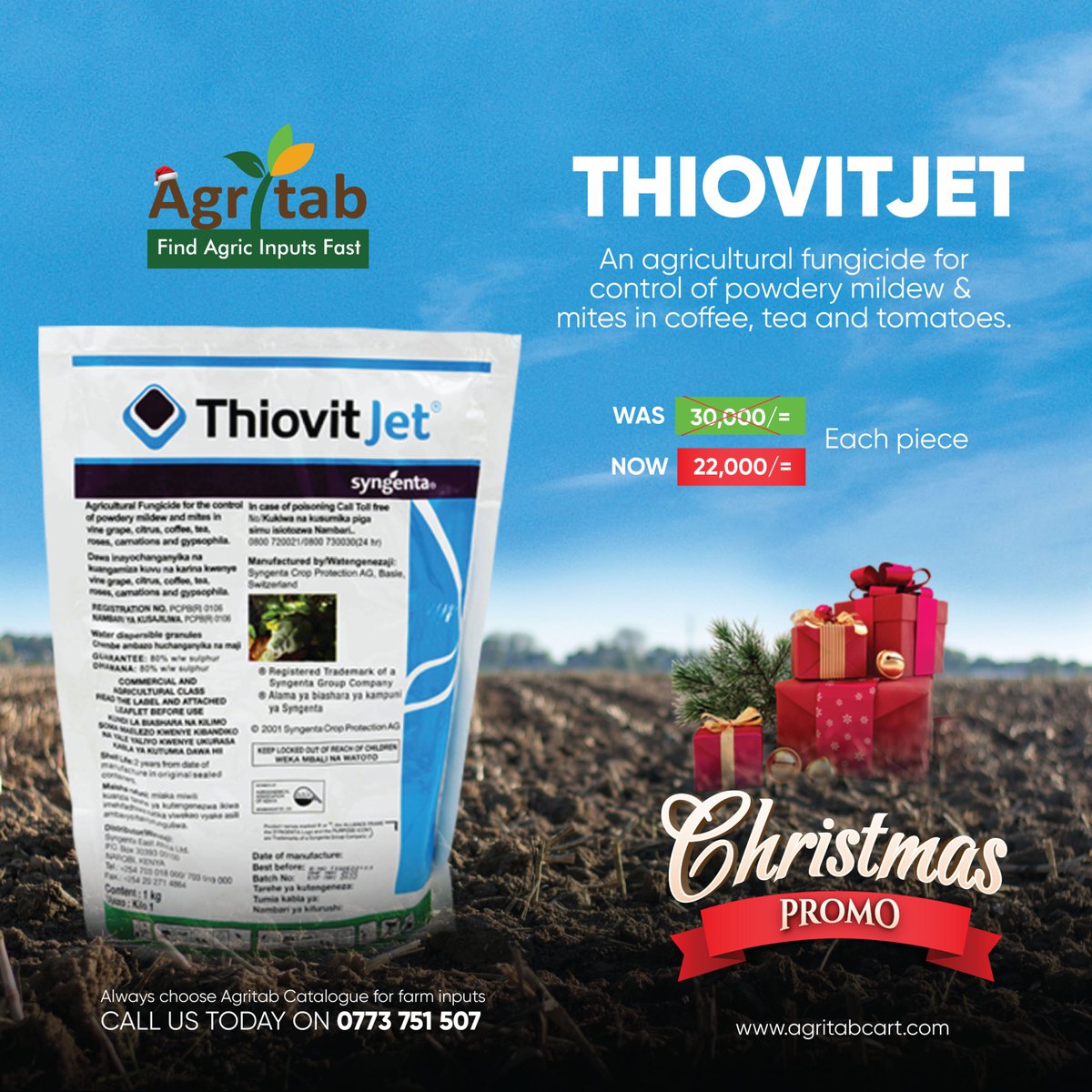 agritabcart's tweet photo. Thiovit Jet 80 WG is a contact fungicide and a reliable partner for action against Downy mildew in crops.
ThiovitJet has been discounted from 30,000 shillings to 22,000 shillings per piece. For orders, please call: +256 773 751 507
#Agritabcart #Agricinputs #ThiovitJet https://t.co/rFqO1TxoaM