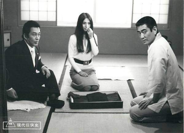 Noboru Ando, Meiko Kaji and Ken Takakura in Teruo Ishii's 'History of Modern Chivalry' (1973).