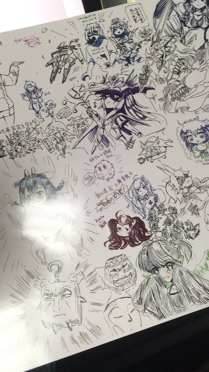 前にやった絵チャを印刷してみたけど、印刷に耐えられそうやね 
