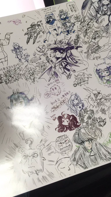 前にやった絵チャを印刷してみたけど、印刷に耐えられそうやね 