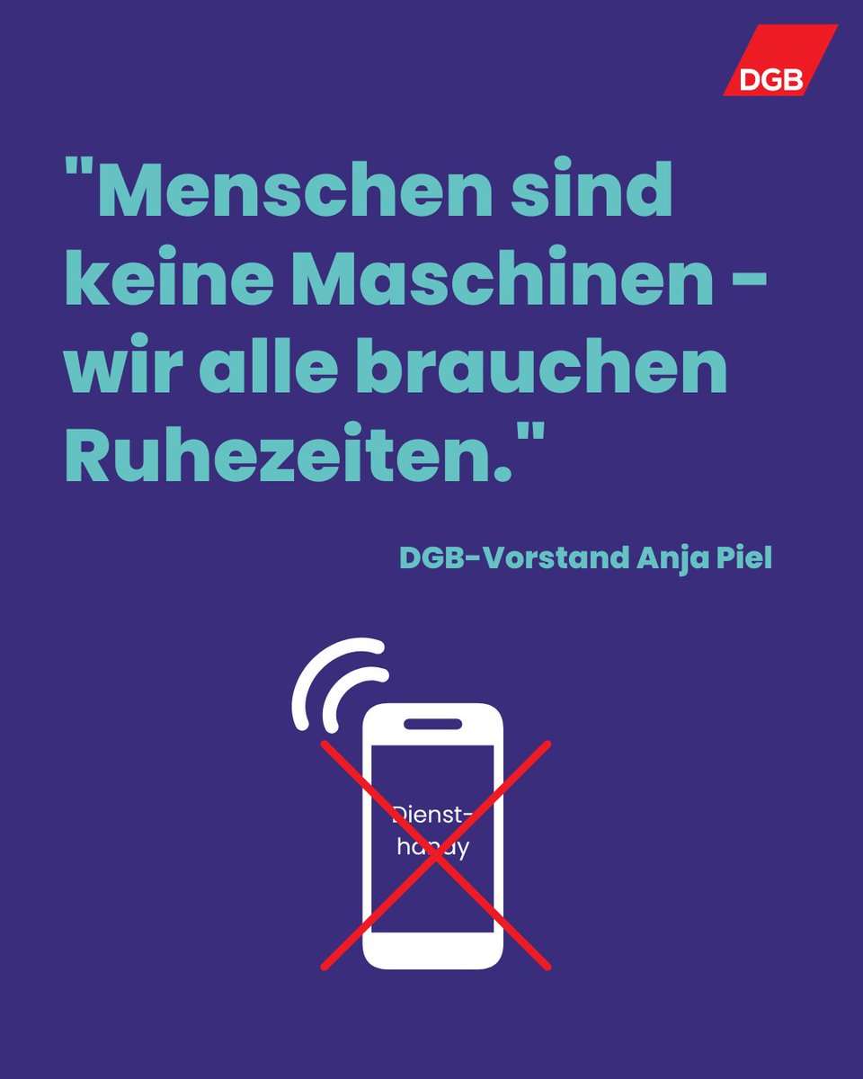 dgb_news's tweet photo. "Leider wird auch zu den #Feiertagen bei vielen Beschäftigten das #Diensthandy wieder in Reichweite liegen. Aber: Ständige Rufbereitschaft macht uns krank", warnt unser #DGB-Vorstand @Anja_Piel: https://t.co/CYwCvHROcD https://t.co/ghebdpLlfL