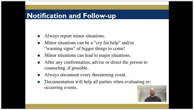 De-escalation Techniques
Mike Allen
32 subscribers
https://www.youtube.com/watch?v=Lu8NntxofKY
put yourself in their shoes.
Listening is super important. Nodding to make sure you are attending. Non intrusive gestures. Ask frequent questions and reflecting.
Reasoning with an angry person is not possible. The first and only objective in de-escalation is to reduce the level of agitation so that discussion becomes possible. De-escalation techniques are inherently abnormal, go against reflexes.
If someone is so much in their feelings, you're not going to have opportunity to even talk to them. They're not listening to you. They're so focused on their emotions. The emotion is Alpha at that moment.
Let them vent, let them all out.
Trust your instincts. If the de-escalation is not working, stop. Close the conversation, escort the person out.