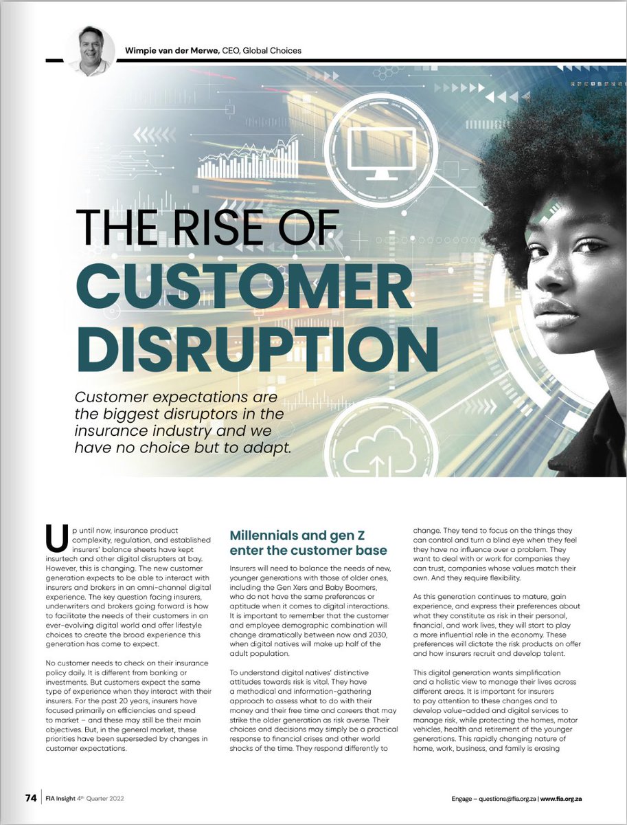 wimpiegc's tweet photo. My latest article in FIA Insight Magazine p.74: The rise of customer disruption - https://t.co/qhvprlOqXj #AddingtoLife #TotalExperienceStrategy #TX #TrustedCX #WiredtoCare https://t.co/ytqni4Yvbw