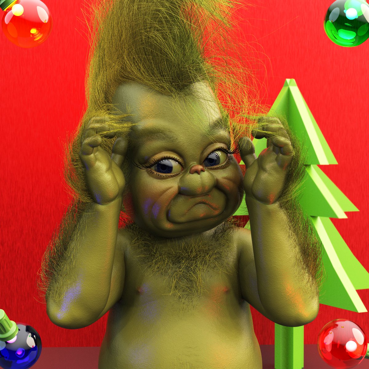 There are only three days until Christmas, and three of my holiday art pieces are still available, choose yours🥂

'Mean Christmas' 

Digital sculpt
1 of 1

*info  in my 📌
#nftarti̇st #NFTgang #NFTdrops