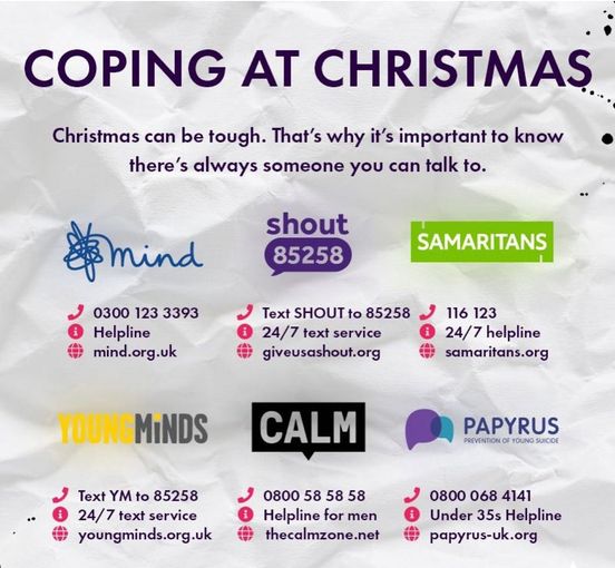 If you find Christmas a tough time, you're not alone. And no matter how lonely you feel, there's always somebody you can turn to. 

If you need someone to talk to, wonderful organisations such as <a href="/MindCharity/">Mind</a> and <a href="/samaritans/">Samaritans</a> are only too happy to listen. 

#MentaHealth #Christmas