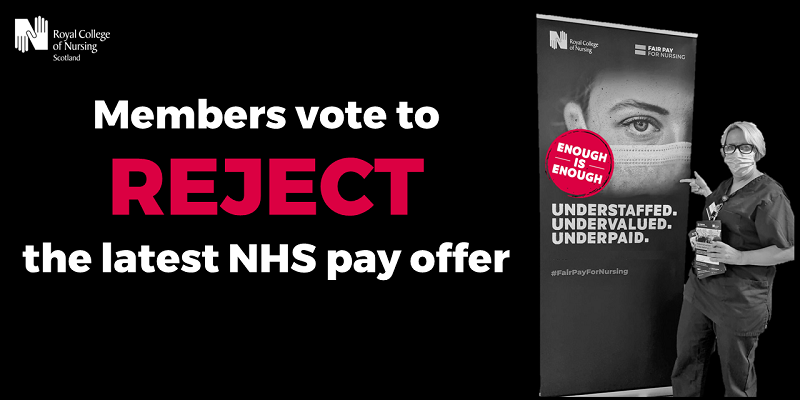 Members have sent a clear message by rejecting the latest NHS pay offer. Board Chair <a href="/joolzl23/">💙Jules Lamberth💙</a> says 'the result could not be clearer…enough is enough. The ball is in Scottish government’s court if strike action is going to be avoided'
Read more bit.ly/3YCGBrx