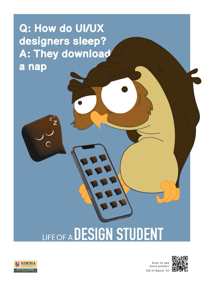 IDNUOfficial's tweet image. How do UI/UX designers sleep?
Life of a #DesignStudent
#InstituteOfDesign #DesignStudent #uidesign #uxdesign #NirmaUniversity
