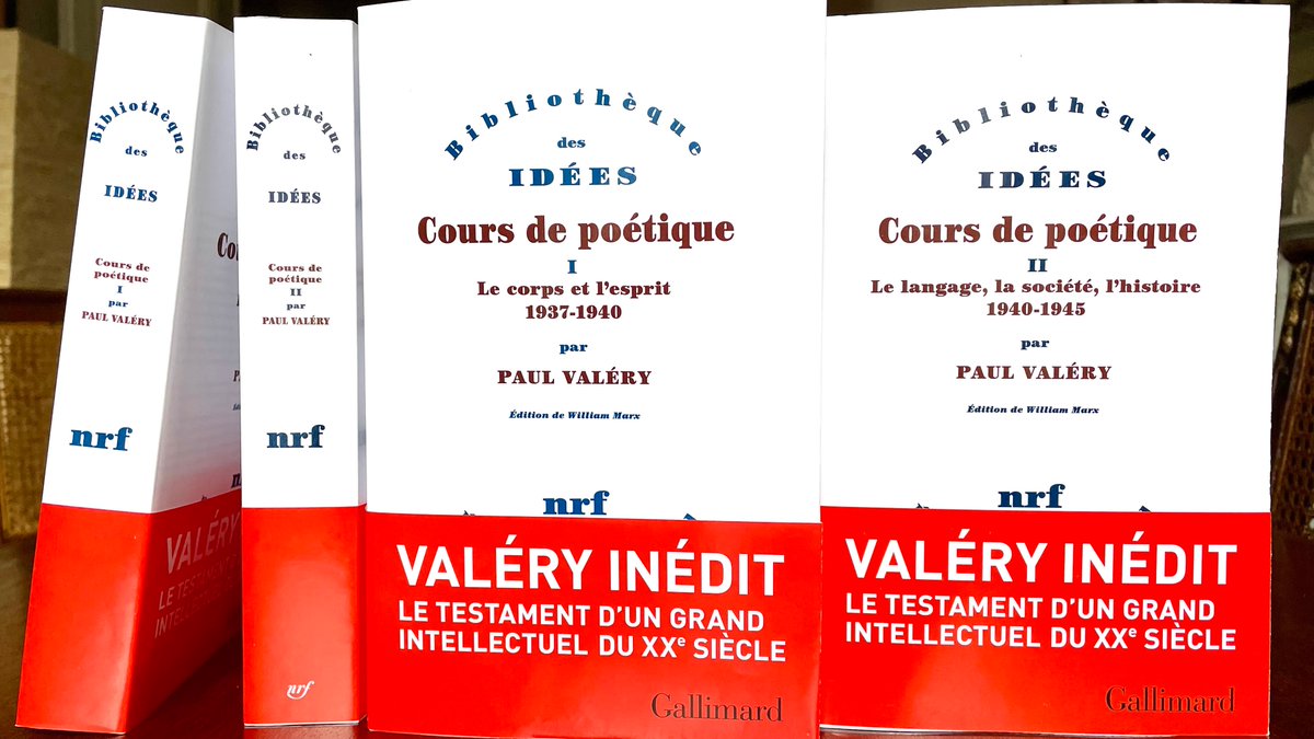 william_marx's tweet photo. 8 années de cours, 80 ans d'attente, 3 ans de travail, des centaines de manuscrits inédits, la découverte de dizaines de transcriptions de leçons, je l'ai rêvé, conçu, construit, et enfin le voici: le Cours de poétique de Valéry, 2 volumes, 1400 pages, en librairie le 5 janvier ! https://t.co/JhoQ06B87h