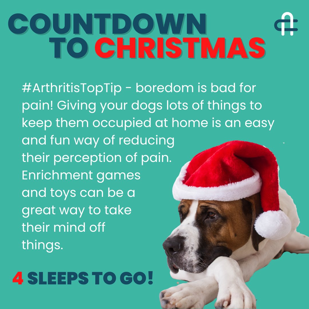 COUNTDOWN TO CHRISTMAS!

4 sleeps to go!

Check out some of our enrichment toys here: camonlineshop.com/dog-enrichment/

#YourDogMoreYears #seniordogsuk #dogloversuk #caninearthritis #CAMDogs #dogswitharthritis #veterinarylife #ArthritisTopTip #dogtrainer