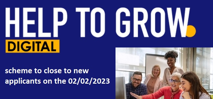 The government have announced that businesses have less than two months left to apply for the Help to Grow: Digital Scheme, following a decision to close the programme to new applicants on the 2nd February 2023. Further details - bit.ly/3HT0lRR