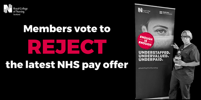 KatFleming7's tweet photo. An overwhelming message sent to the Scottish Government- so proud of my qualified nursing colleagues who stood up for our profession and all we have been facing in recent years 💙
#RCNScot #SafeStaffingSavesLives https://t.co/yCFdrvG5vK