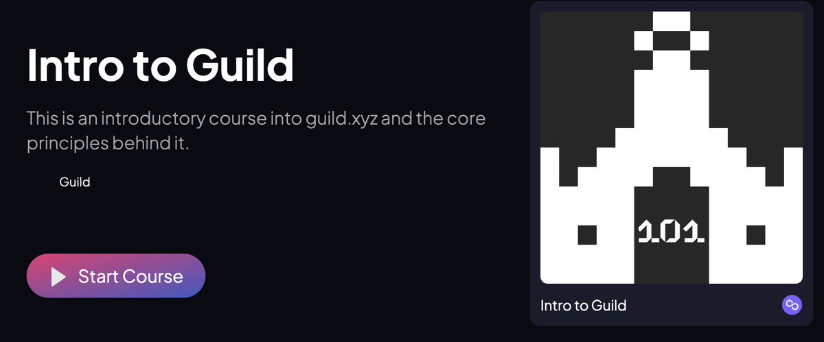 AirdropAlertAAD's tweet photo. #Claim 101 #Guild Badges 
➖Claim Here: https://t.co/2VD7ebJPst
➖Connect #MATIC wallet > Sign sign
➖Click "Start Course"
➖Answer the question (if you choose wrong, choose again)
➖Click "Claim #Badge"
➖Connect wallet > Approve > Sign is done (no fee)

#Airdrop #sui #arbitrum https://t.co/VBucp1yh2o