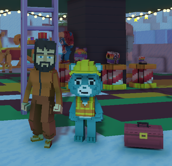 GuixCrypto's tweet photo. @TheSandboxGame @carebears I found a @carebears blue construction worker in Merry Beary Winterfest! 👷🐻 #SeasonsGreetingsTSB https://t.co/BggNUChG5C