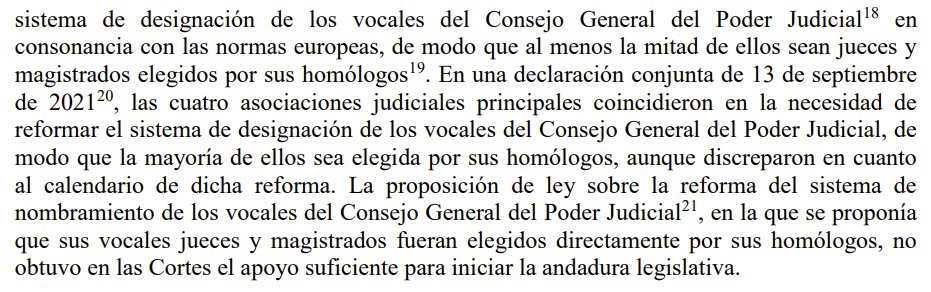 juanrallo's tweet photo. Toque de atención de la Comisión Europea a Sánchez. No sólo hay que renovar el CGPJ sino DESPOLITIZARLO modificando las reglas de su elección. Esto es lo que dice la Comisión sobre cómo deberían ser elegidos los vocales del CGPJ: que elijan los jueces, no los políticos. https://t.co/muDLHrWSxQ