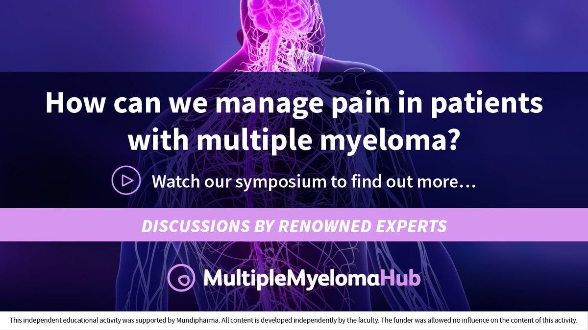 MM_Hub's tweet photo. Find out how pain management alternatives can help patients with #multiplemyeloma in our recorded symposium chaired by Prof. Mohamad Mohty👇

https://t.co/gutThX9jhA

#cancerpainmanagement #cancerpain #cancerawareness #mmsm #spinepain https://t.co/2eSBbbw1iH