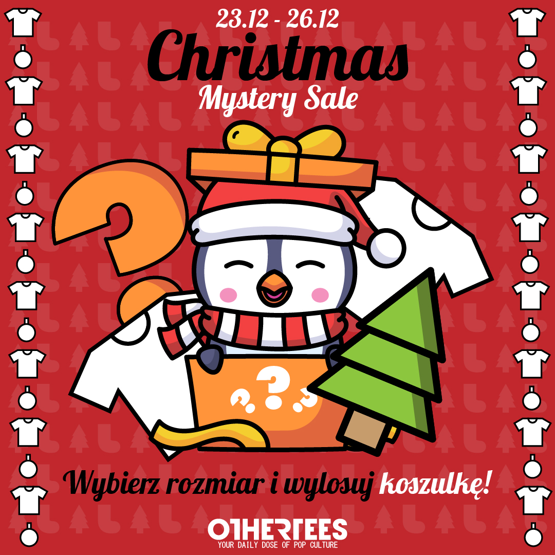 🤶🤶🤶CHRISTMAS MYSTERY SALE!🤶🤶🤶
Wybierz rozmiar koszulki, a wzorek wybierzemy specjalnie dla Ciebie!🎁
Zrób sobie niespodziankę!🔥🥳

othertees.com/limited/4225/C…