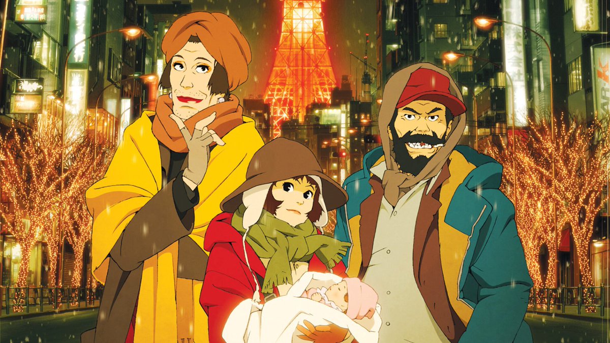 ghibliotheque's tweet photo. Quick reminder that Satoshi Kon's Tokyo Godfathers is a superb Christmas film and deserves to be watched every year. https://t.co/4LM2yu8u8U