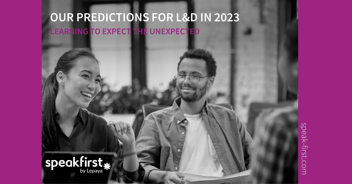 After yet another tumultuous year, what's next? In our fourth annual report on upcoming learning trends, we've surveyed our trainers to hear their expectations for L&amp;D in the next twelve months. Download our predictions for L&amp;D in 2023 right now: hubs.li/Q01wl2WF0