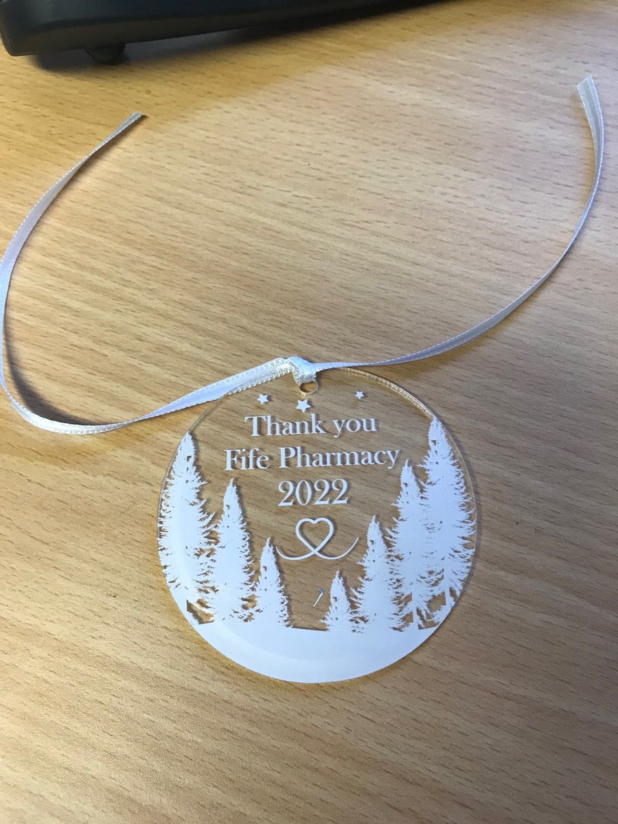 Just got this from @fifepharmacy senior leadership team. What a thoughtful thing to do for all board staff. #littlethingsmeanalot #whatateam. Every time I hang it I'll remember how hard #communitypharmacy teams especially had to work this year❣️and how proud I am of my profession
