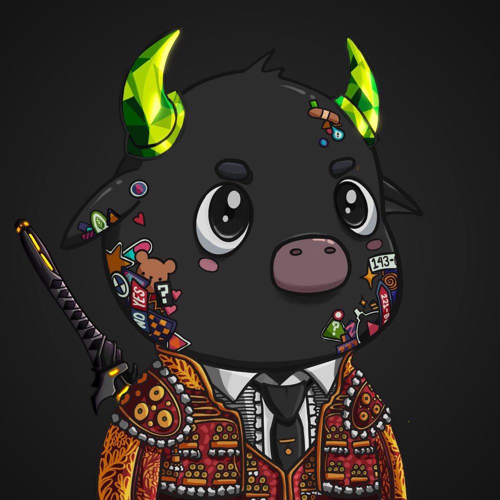 Moonverse (@moon_verse_) on Twitter photo Someone just built this with his admission pass, on the <a href="/bullsbearsNFT/">B&B Country Club</a> “build a bull” portal.
Damn, this is one of the most beautiful bull I’ve seen in the whole collection, yet.
Bulls & Bears have the best art on Solana. It’s not even close. Someone just built this with his admission pass, on the <a href="/bullsbearsNFT/">B&B Country Club</a> “build a bull” portal.
Damn, this is one of the most beautiful bull I’ve seen in the whole collection, yet.
Bulls & Bears have the best art on Solana. It’s not even close.