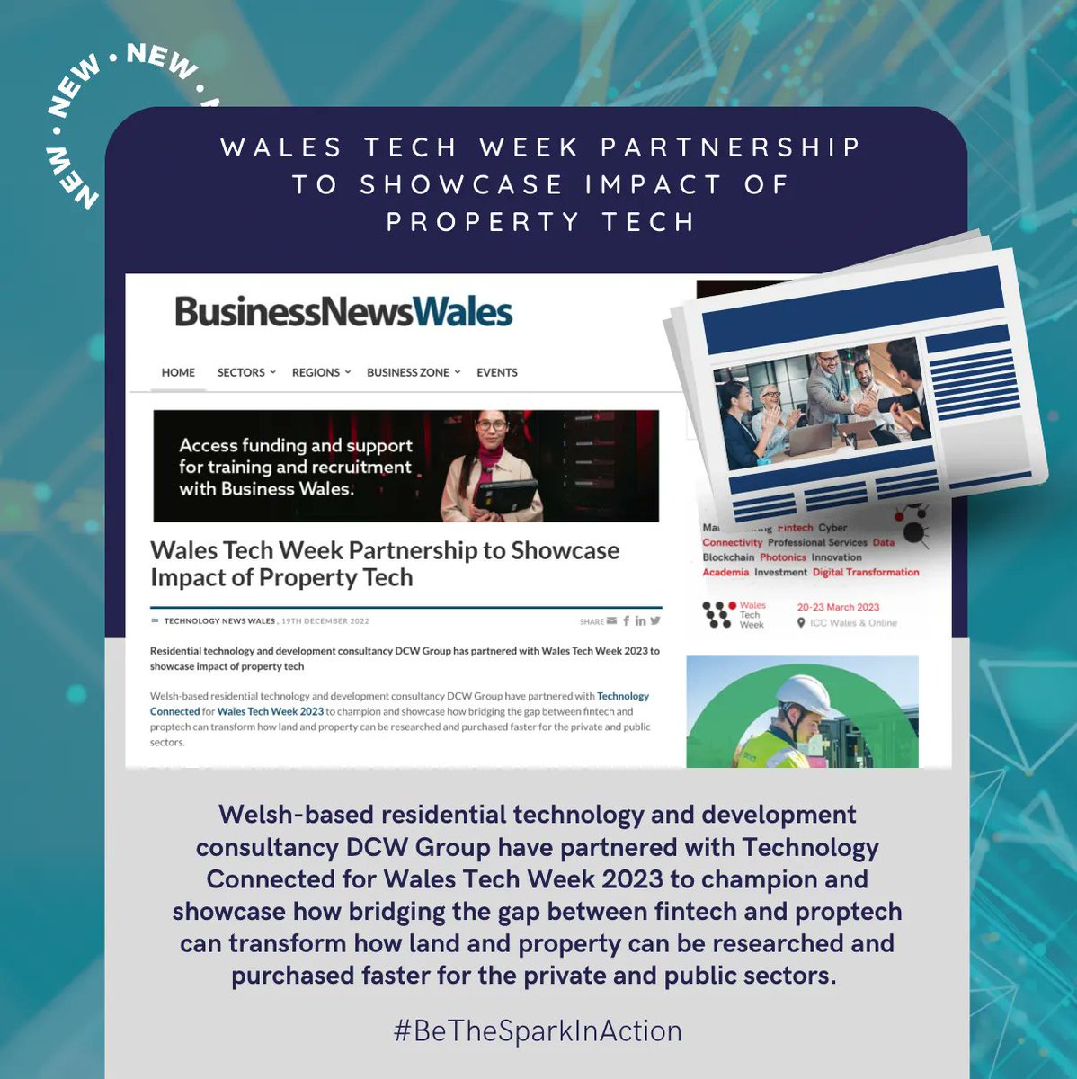 🗞️  Residential technology and development consultancy DCW Group has partnered with Wales Tech Week 2023 to showcase impact of property tech.

Read the full article: buff.ly/3hyLMbr