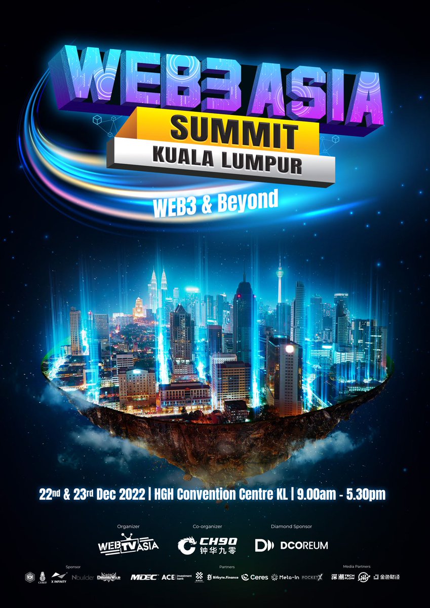 I'm looking forward to participating in the WEB3ASIA SUMMIT on Thursday. ❤️

For more infomation: web3asia.io
Thanks 
<a href="/WebTVAsia/">WebTVAsia</a>
@Dcoreum_io
<a href="/CH90_DAO/">CH90</a>

#web3asia #colorverse #blockchain #summit #web3 #asia #nftcommunity #womeninweb3 #creatoreconomy