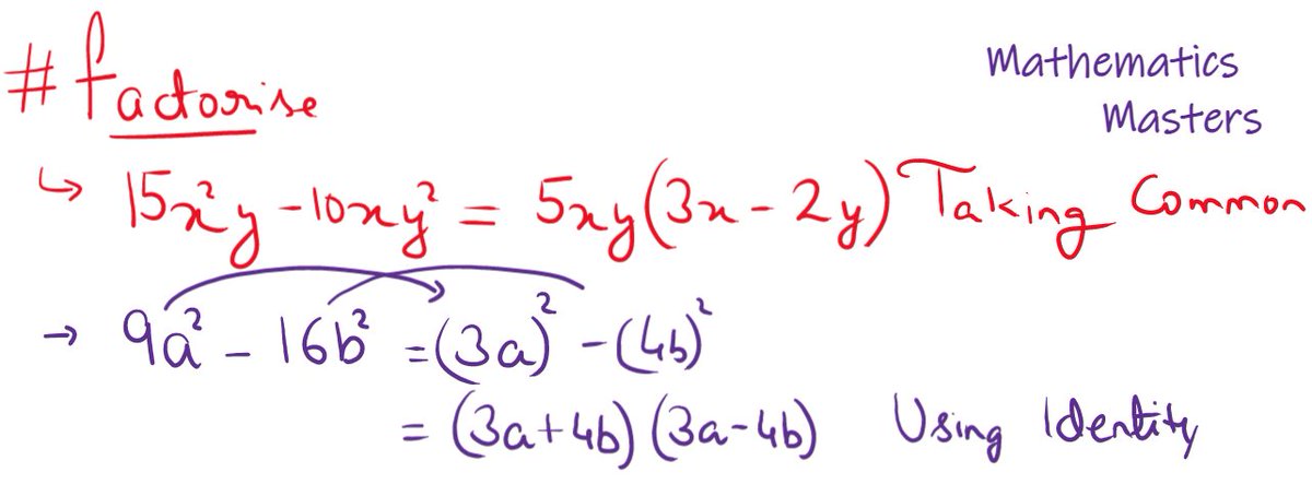 mathmasters1's tweet photo. A class on Factorisation. . .
. . .

#Mathematics #mathematicsmasters
#schoolmath
#math https://t.co/xv36dlpTQt