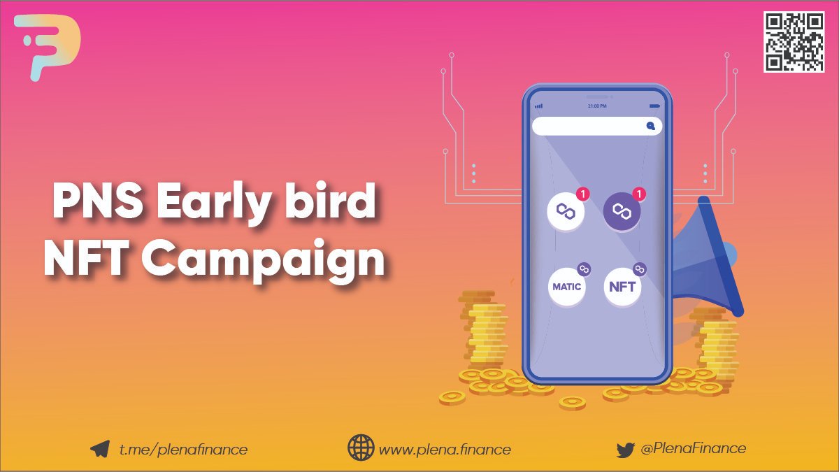 🚨Attention NFT enthusiasts! 

🕊️Our PNS Early Bird campaign is your chance to score up to $6,000 worth of $Plena Public Sale #NFTs 

📛With tons of amazing names still available, now is the perfect time to claim your free .plena &amp; join in the fun

👉Join: bit.ly/PNSNFT