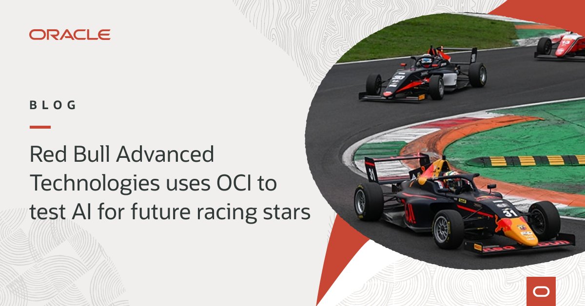 DavidAIBigdata's tweet photo. Together with Red Bull Advanced Technologies, @Oracle is exploring how machine learning, cloud computing, and data visualization can empower the next generation of racecar drivers. https://t.co/UfG5esXPUs https://t.co/9iITpwMAAU