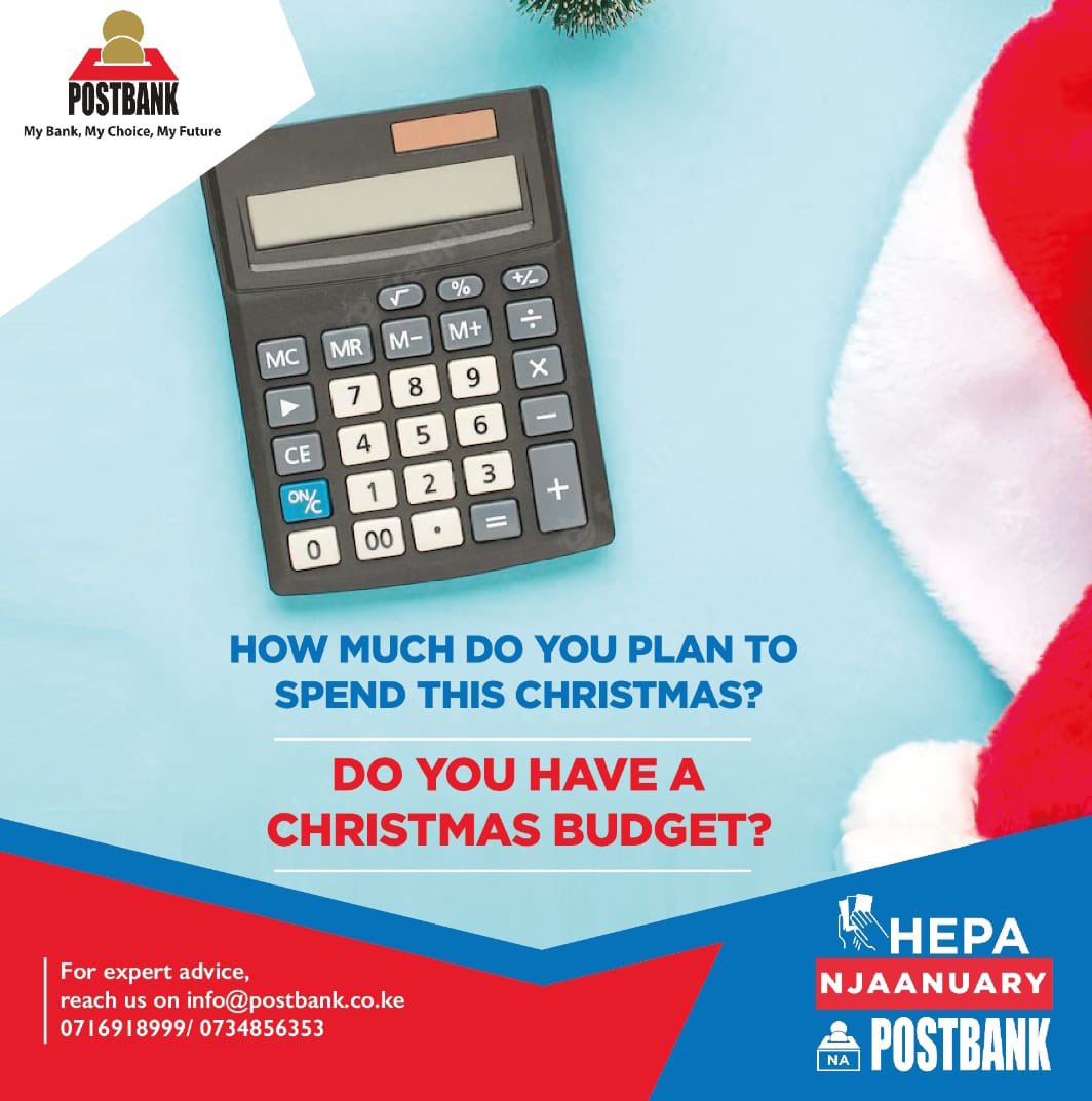 thesarahmwangi's tweet photo. Sherehe season is here. Swali ni have you been saving for the sherehe season? What’s your budget like? Postbank always comes through with this and you shouldn’t be left behind #HepaNjaanuaryNaPostBank https://t.co/o9suqtH0Pm