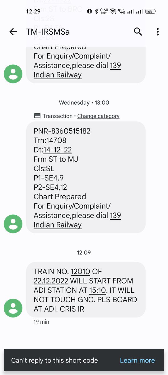 SagarVi22791681's tweet image. We booked for traveling from Anand (ANND JN) to Surat (ST) onwards at 16:00 o&apos;clock via train MMCT SHATABDI (12010) with PNR:8160775883, now I got a message to change the boarding station Anand to Ahmedabad. 139 not connect. @IRCTCofficial 
#fraudIRCTC