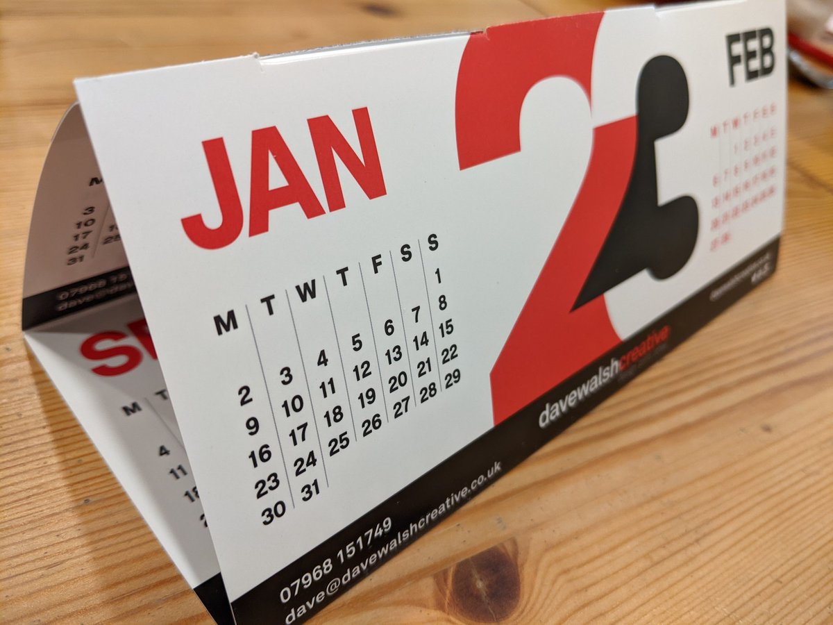 Classy print design - though we expect nothing else from our trusted designer colleague <a href="/davewcreative/">davewalshcreative</a> 
Hope 23's a good one!
