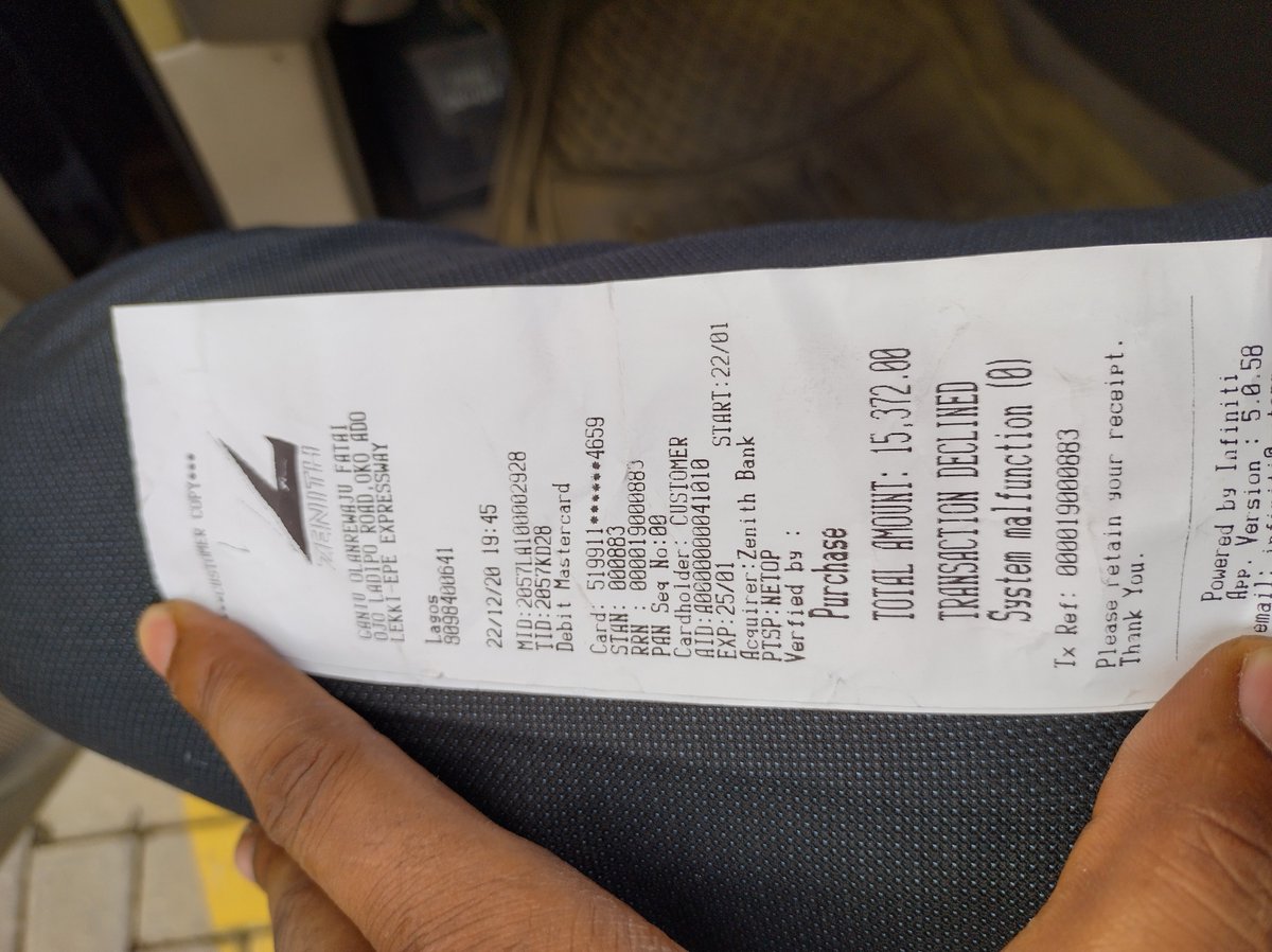 FelixOsioni's tweet photo. Hello @UBAGroup @UBACares 
I did a transaction yesterday at a filling station using their pos. It showed declined only to get home and saw an debit alert email of #15,370.00 (slip attached). Kindly look into this and reverse the money back to my account. Pls get back. Thank you. https://t.co/lrPiuDFHbl