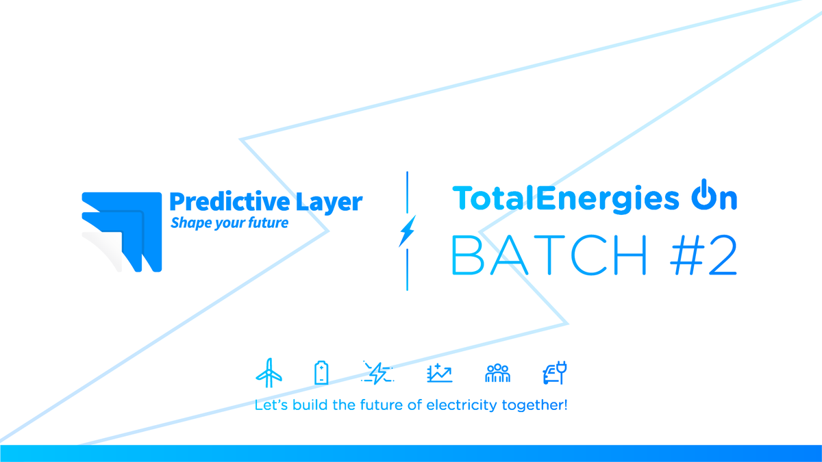 Predictive Layer (@predictivelayer) on Twitter photo We are proud to announce that we are teaming up with <a href="/TotalEnergies/">TotalEnergies</a> by joining their #startup accelerator program dedicated to the #electricity business.
We hope to build together, the future of #electricity! ⚡ We are proud to announce that we are teaming up with <a href="/TotalEnergies/">TotalEnergies</a> by joining their #startup accelerator program dedicated to the #electricity business.
We hope to build together, the future of #electricity! ⚡
