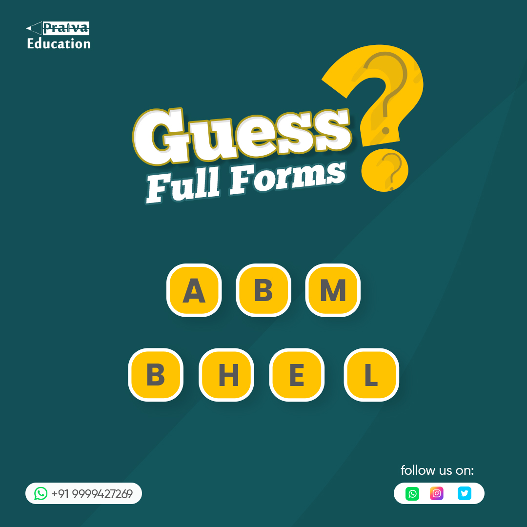 GUESS FULL FORMS ?

#guessfullform #thinksmart #coaching #studymaterials #paper1 #studywithplay #insta #follow #motivation #followus #contactsus #formoreinfo #india #love #knowledge #boostyourself #praivaeducation