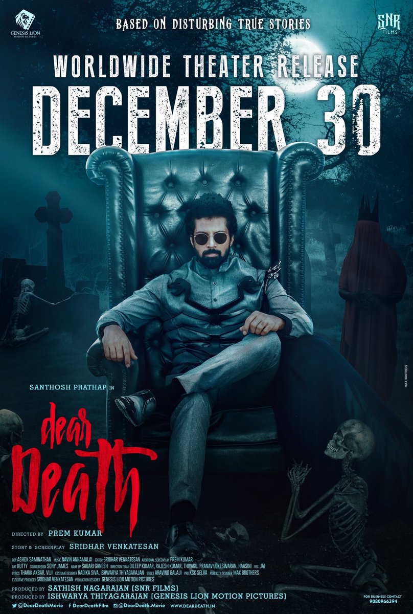 actor_annamalai's tweet photo. #DearDeathFromDec30 Congrats &amp; all d best team @SNRFilms2022 @GenesisLionMP @ActorSanthosh @sridhar_dir #Smruthi @sathishn @KskSelvaPRO #DearDeathMovie https://t.co/266ATk869p