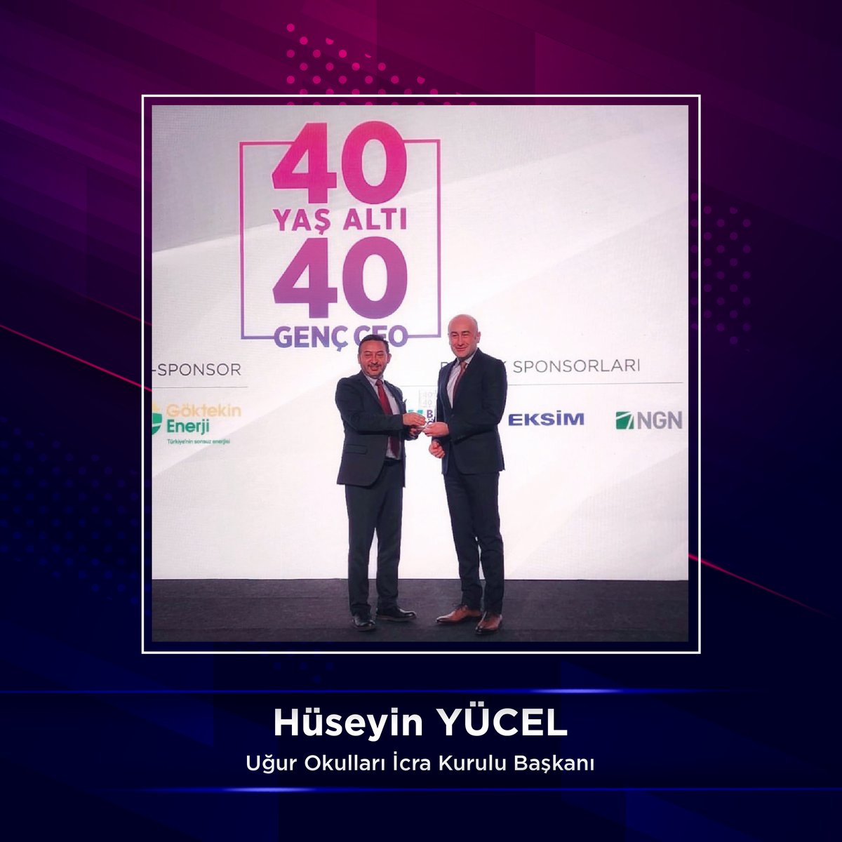 İcra Kurulu Başkanımız Sayın Hüseyin Yücel Ekonomist Dergisi'nin düzenlediği araştırmada Türkiye'nin 40 Yaş Altı 40 Genç CEO'su arasında yer aldı. 👏🏆

#UğurluOlmak