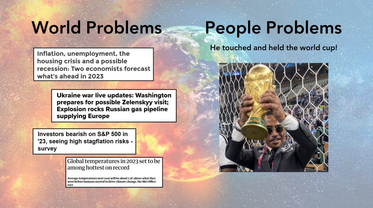 Crypto Foxtrot (@cryptofoxtrot) on Twitter photo Salt Bae is the world's first enemy! He touched and held the world cup!
Ok... I think there is something for <a href="/ClownWorld_/">Clown World ™ 🤡</a>
#saltbae #worldproblems #FIFAWorldCup #WorldCupFinal #peopleproblems Salt Bae is the world's first enemy! He touched and held the world cup!
Ok... I think there is something for <a href="/ClownWorld_/">Clown World ™ 🤡</a>
#saltbae #worldproblems #FIFAWorldCup #WorldCupFinal #peopleproblems